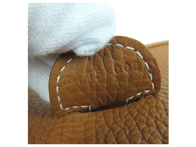 Hermès Borsa a Spalla Hermes Evelyne Taurillon Clemence D'oro - vista 9