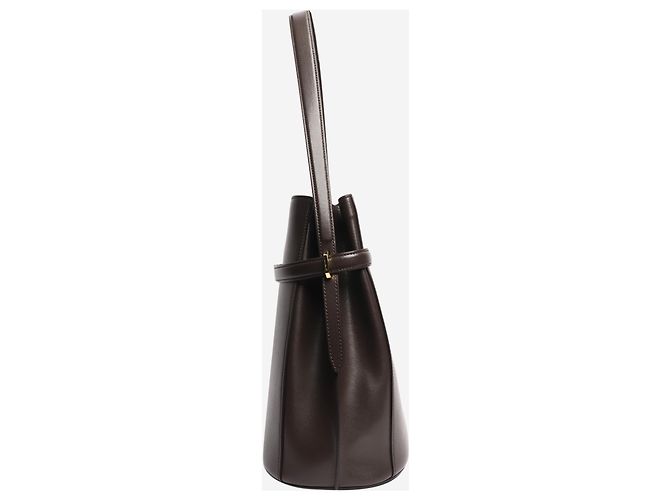 Totême Brauner Leder-Tote-Bag mit Gürtel - Ansicht 2