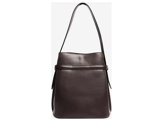 Totême Brauner Leder-Tote-Bag mit Gürtel - Ansicht 3