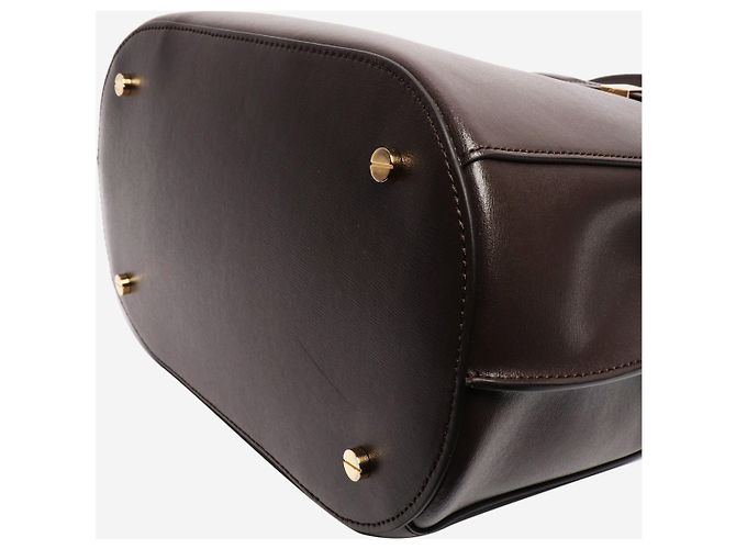Totême Brauner Leder-Tote-Bag mit Gürtel - Ansicht 4