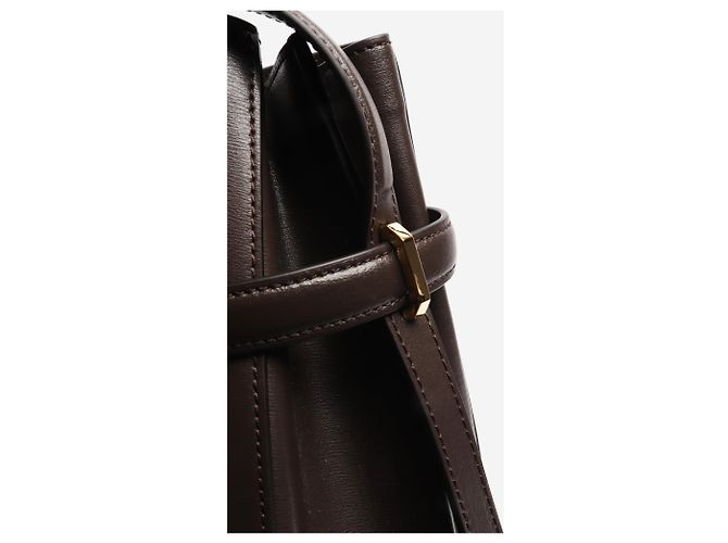 Totême Brauner Leder-Tote-Bag mit Gürtel - Ansicht 5