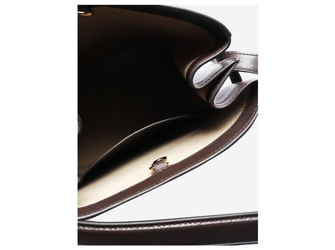 Totême Brauner Leder-Tote-Bag mit Gürtel - Ansicht 6