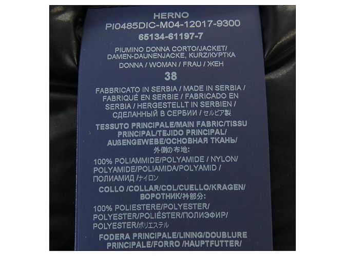 Autre Marque Chaqueta de plumón Herno Negro - vista 3