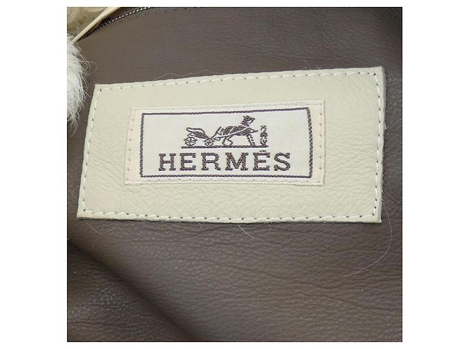 Hermès Giacca in shearling Hermes Beige - vista 4