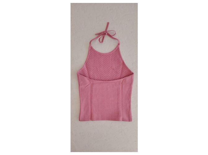Autre Marque Anna Molinari rosa Strick-Top mit Neckholder Pink - Ansicht 3