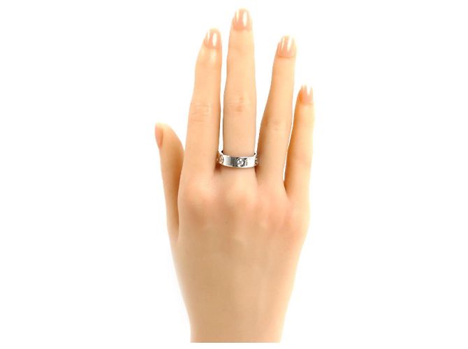 Cartier Love Ring aus 18K Weißgold mit halbem Diamanten - Ansicht 7