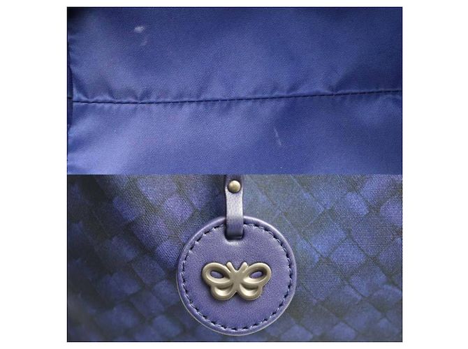 Borsa Tote Bottega Veneta Intreccio Illusion Nero Blu - vista 6