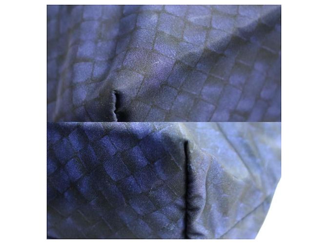 Borsa Tote Bottega Veneta Intreccio Illusion Nero Blu - vista 7