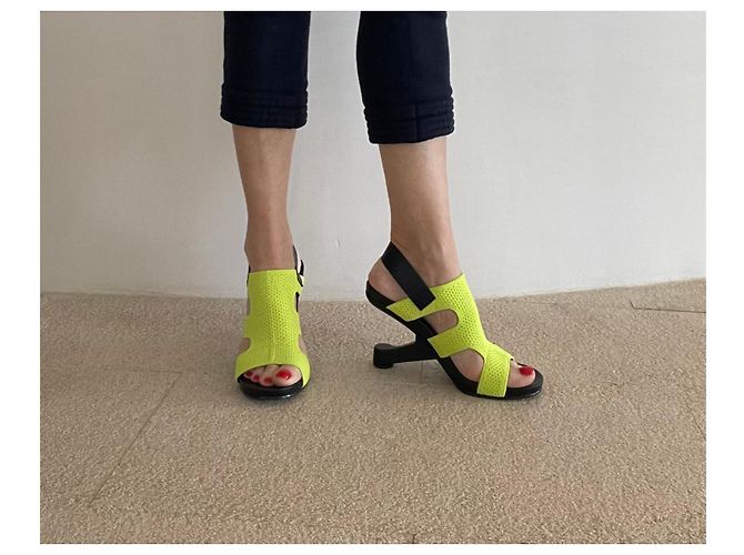 United Nude Sandali EAMZ Alice Cyber Lime Nero Verde - vista 10