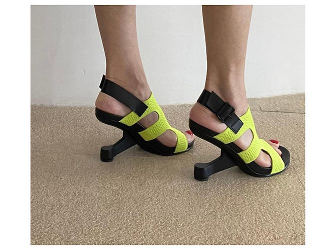 United Nude Sandali EAMZ Alice Cyber Lime Nero Verde - vista 11