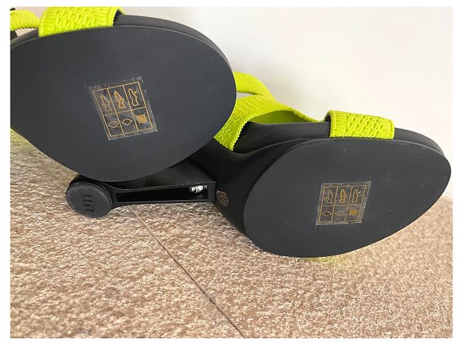 United Nude Sandali EAMZ Alice Cyber Lime Nero Verde - vista 13