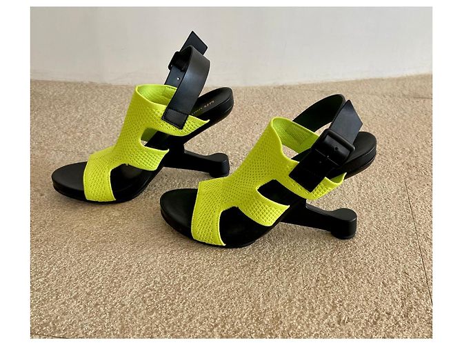 United Nude Sandali EAMZ Alice Cyber Lime Nero Verde - vista 3