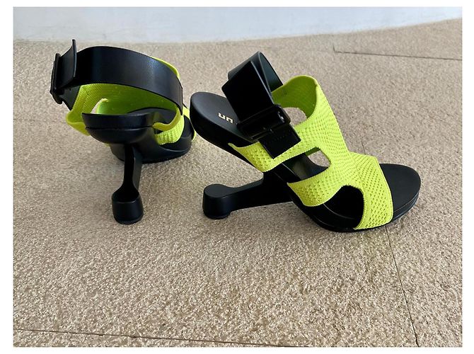 United Nude Sandali EAMZ Alice Cyber Lime Nero Verde - vista 4