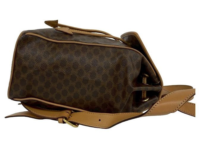 Céline Zaino Celine Vintage Macadam Blazon Triomphe Marrone - vista 6