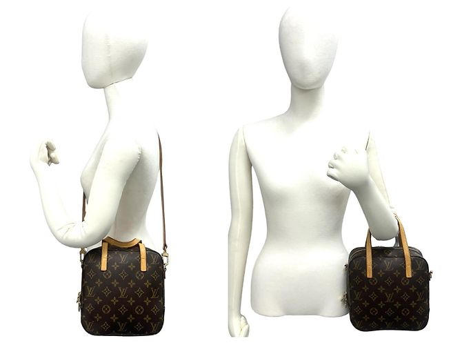 Borsa a tracolla Louis Vuitton Spontini in pelle monogram Marrone - vista 2