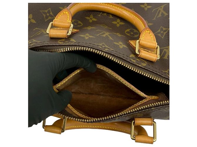 Louis Vuitton Speedy 25 Vintage Monogram Handtasche Braun - Ansicht 10