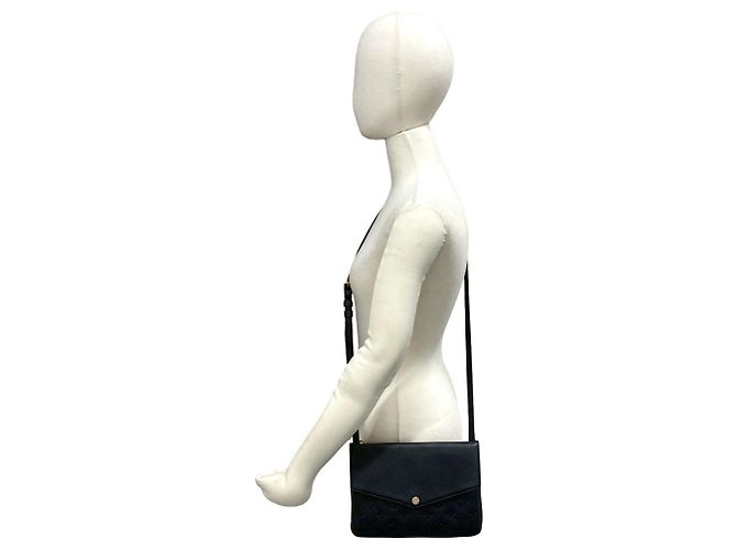 Borsa a tracolla Louis Vuitton Twice in pelle Monogram Empreinte Nero - vista 2
