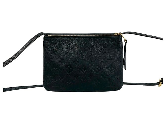 Borsa a tracolla Louis Vuitton Twice in pelle Monogram Empreinte Nero - vista 3