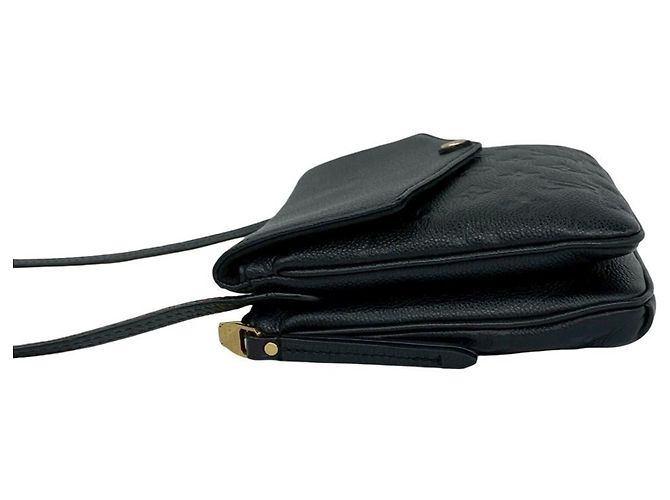 Borsa a tracolla Louis Vuitton Twice in pelle Monogram Empreinte Nero - vista 5