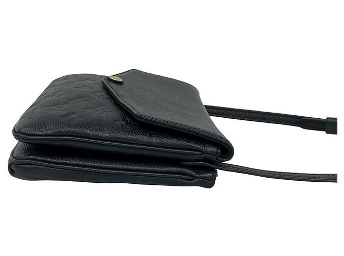 Borsa a tracolla Louis Vuitton Twice in pelle Monogram Empreinte Nero - vista 6
