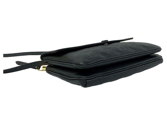 Borsa a tracolla Louis Vuitton Twice in pelle Monogram Empreinte Nero - vista 7