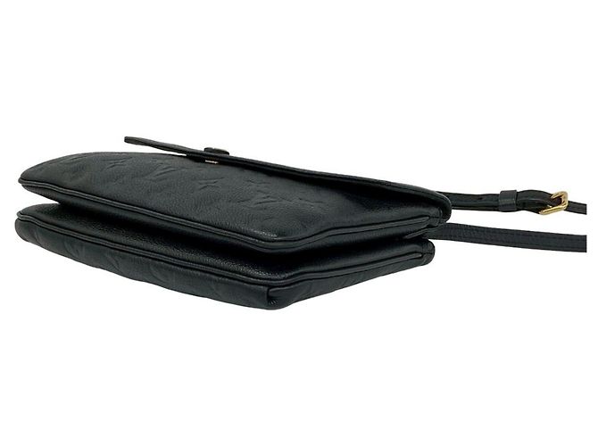 Borsa a tracolla Louis Vuitton Twice in pelle Monogram Empreinte Nero - vista 8
