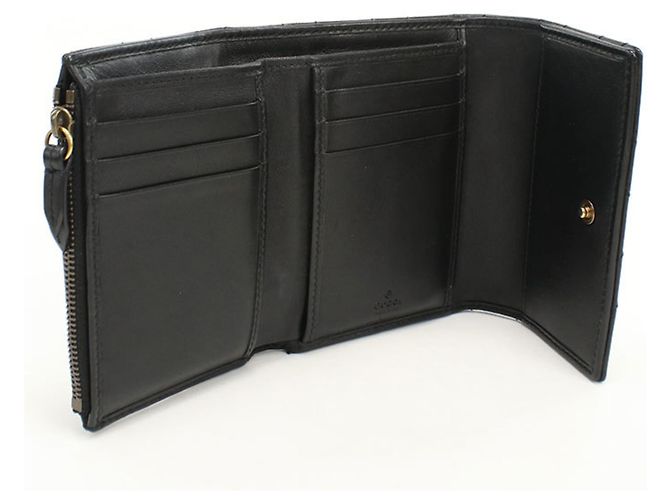 Cartera tríptico Gucci en negro - vista 3