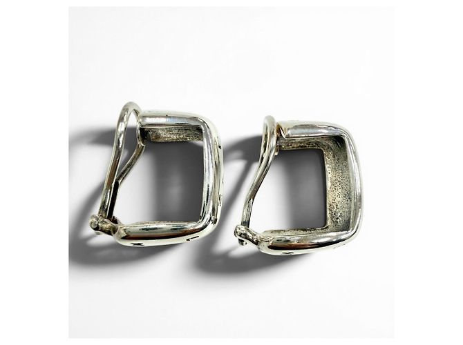 Orecchini a clip Chanel Vintage 925 Sterling Silver Argento - vista 4