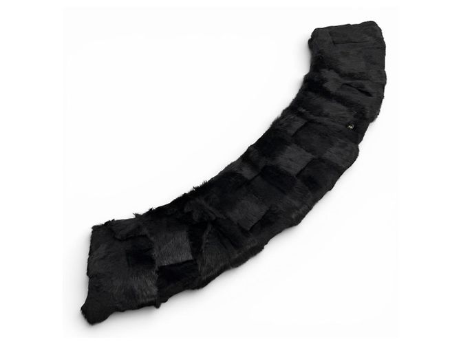 Sciarpa con stola in pelliccia di coniglio nero Chanel - vista 7