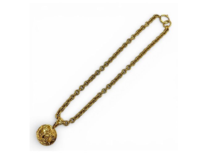 Timeless Collana a catena Chanel Vintage 94P Coco Mark D'oro - vista 3
