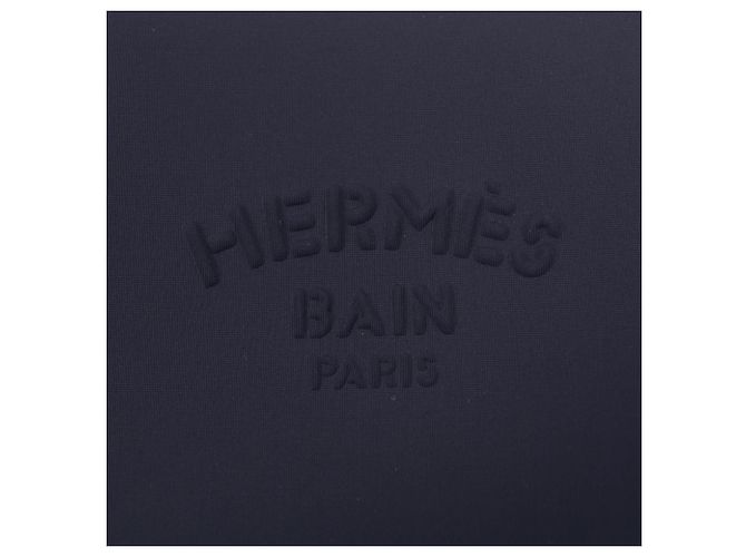 Hermès HERMES Trouse Flat PM Zip Pouch Negro Azul marino - vista 5