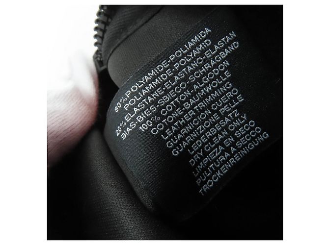 Hermès HERMES Trouse Flat PM Zip Pouch Negro Azul marino - vista 9