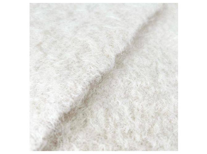 Loewe Mohair-Wollstola Weiß - Ansicht 3