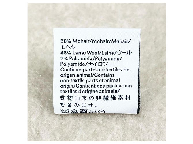 Loewe Mohair-Wollstola Weiß - Ansicht 7