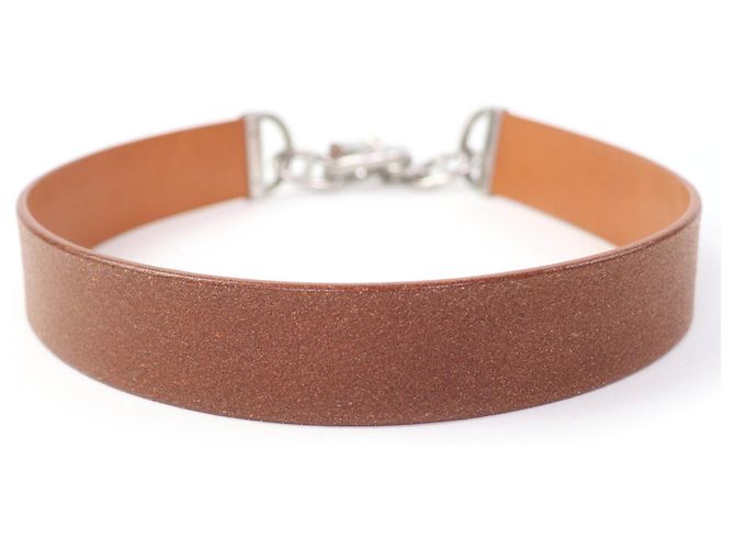 Hermès Cintura in pelle vintage Hermes Marrone Argento - vista 4