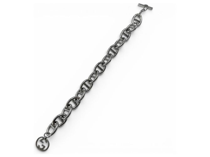 Bracciale GUCCI Vintage Anchor Chain Interlocking G Argento - vista 2