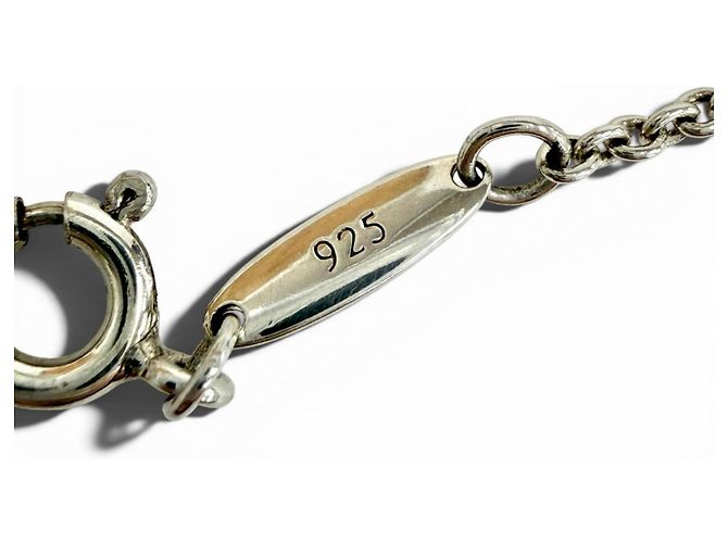 Tiffany & Co. Silber 925 Süßwasserperlen-Mesh-Quasten-Anhängerhalskette - Ansicht 8