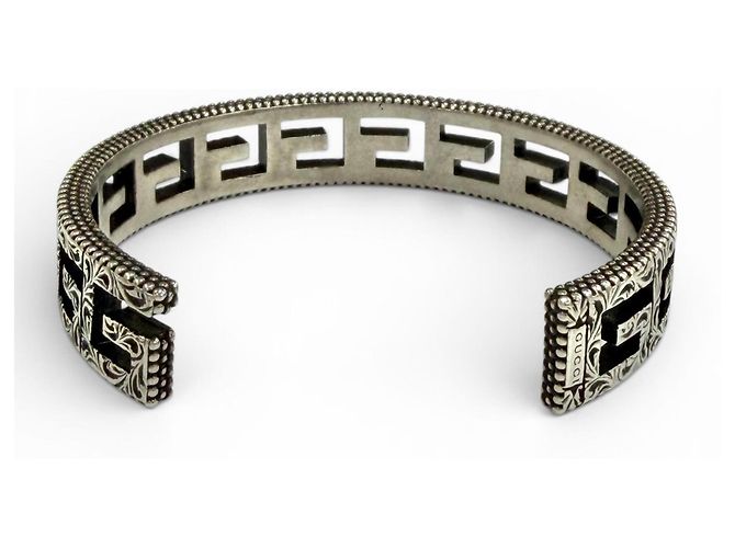 Bracciale rigido GUCCI Silver Square G Arabesque G-Cube Argento - vista 3