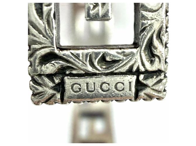 Bracciale rigido GUCCI Silver Square G Arabesque G-Cube Argento - vista 5