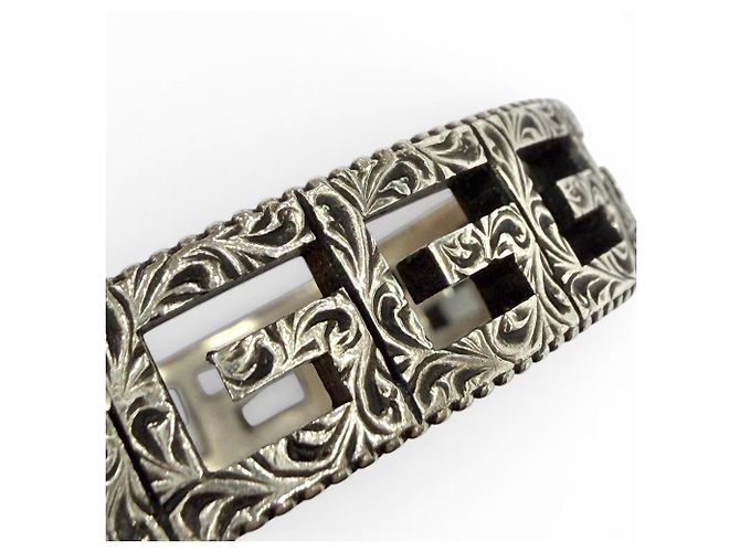 Bracciale rigido GUCCI Silver Square G Arabesque G-Cube Argento - vista 6
