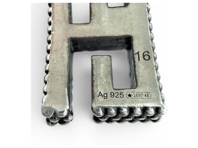 Bracciale rigido GUCCI Silver Square G Arabesque G-Cube Argento - vista 8