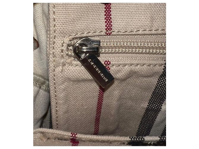 Borsa a tracolla Burberry Haymarket Check Beige - vista 6