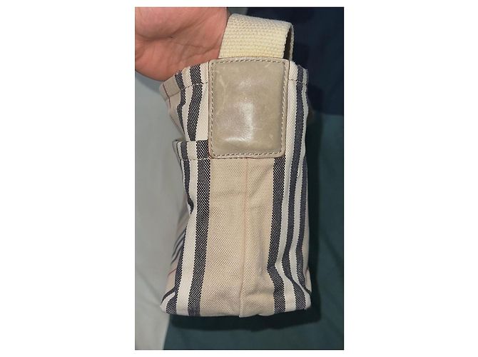Borsa a tracolla Burberry Haymarket Check Beige - vista 7