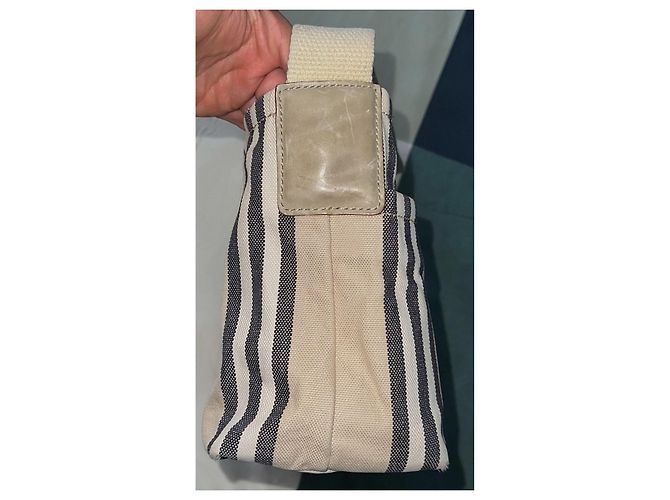 Borsa a tracolla Burberry Haymarket Check Beige - vista 8