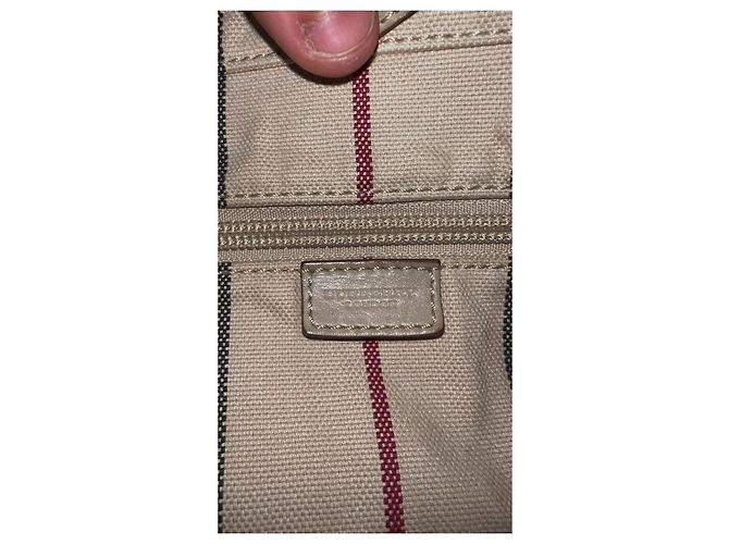 Borsa a tracolla Burberry Haymarket Check Beige - vista 9