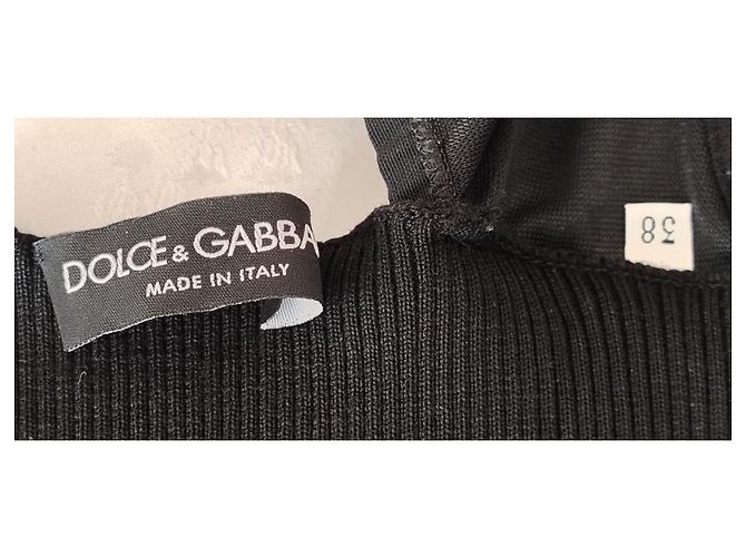 Dolce & Gabbana Rippstrick Bustier-Top Langarm Schwarz - Ansicht 2