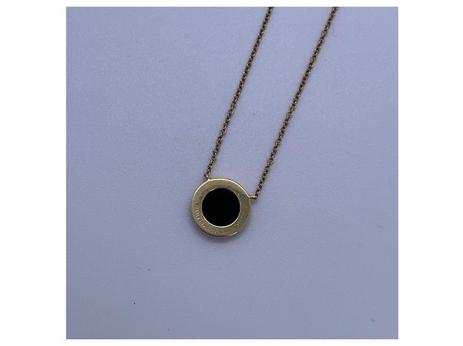 Collana con Pendente Tiffany & Co. T Series Agata Nera e Diamanti D'oro - vista 2