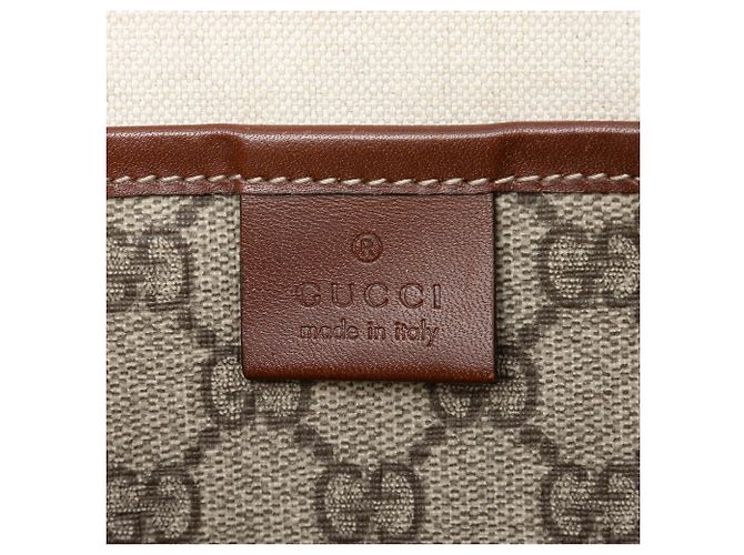 Borsa Messenger Gucci Beige GG Supreme Web - vista 5