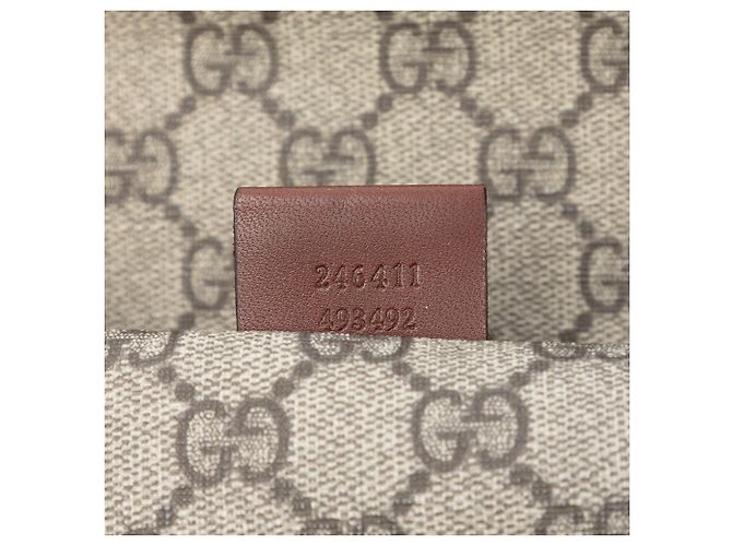 Borsa Messenger Gucci Beige GG Supreme Web - vista 6