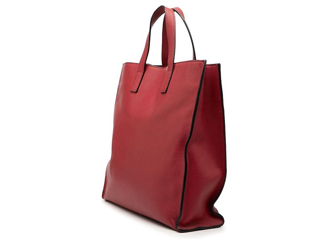 Borsa Tote Shopper Convertible Prada Red Vitello Daino Rosso - vista 2